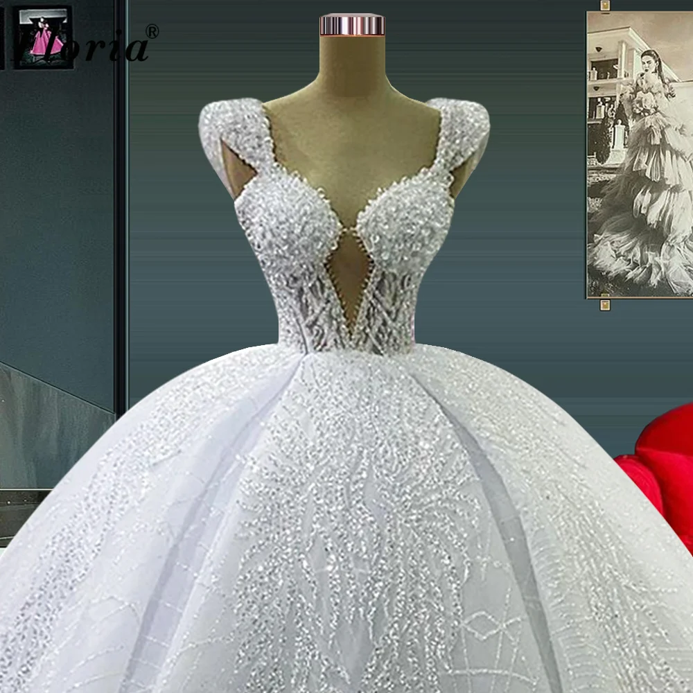 2024 Luxury Wedding Dresses A-LIne Sleeveless Sweetheart Wedding Gowns For Women Chapel Bridal Gowns Vestido Blanco Custom