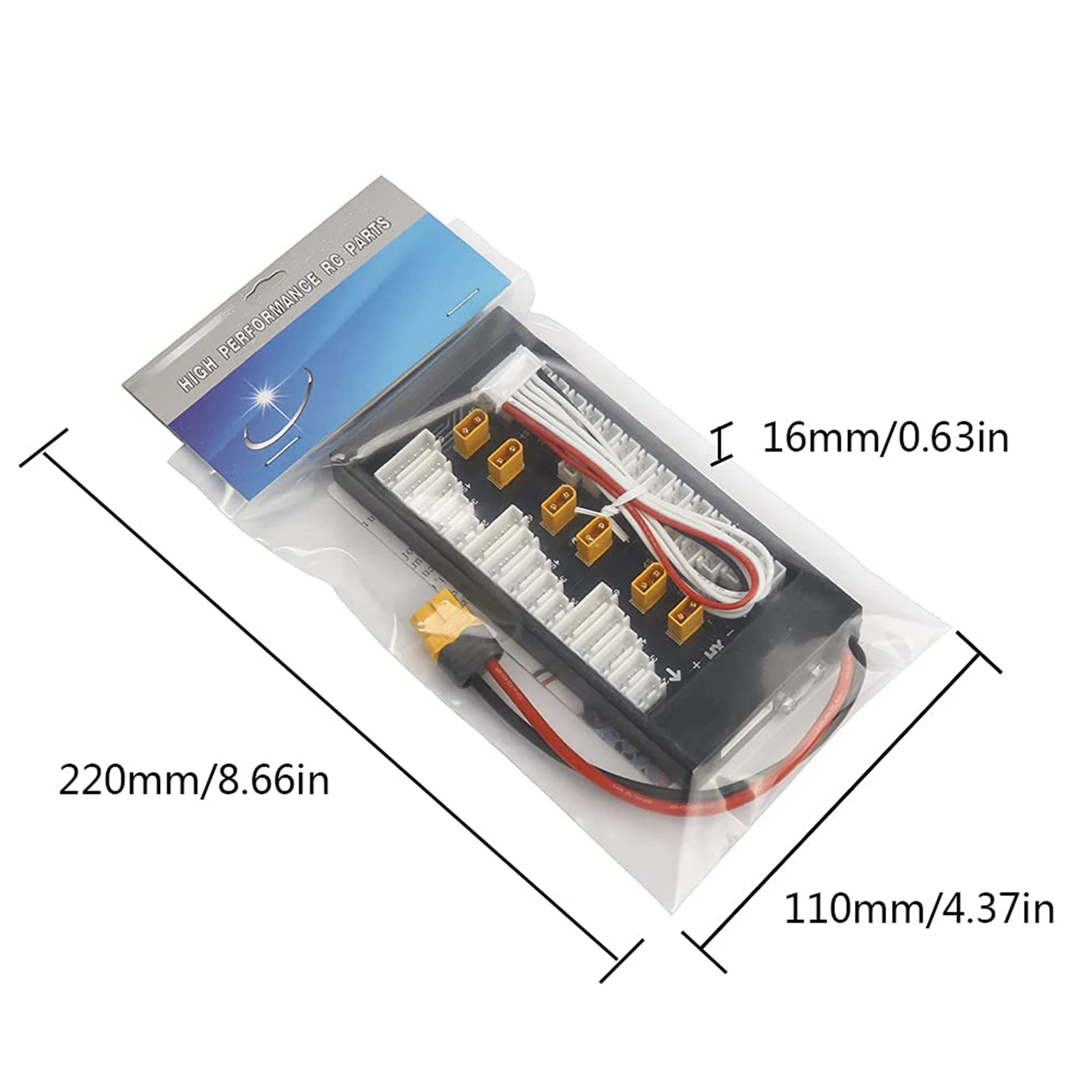 Placa de carregamento paralela, bateria Li-Polymer, entrada XT60 é adequada para ISDT, D2, Q6, SC-608, SC-620, XT30 2S-6 S, 40A