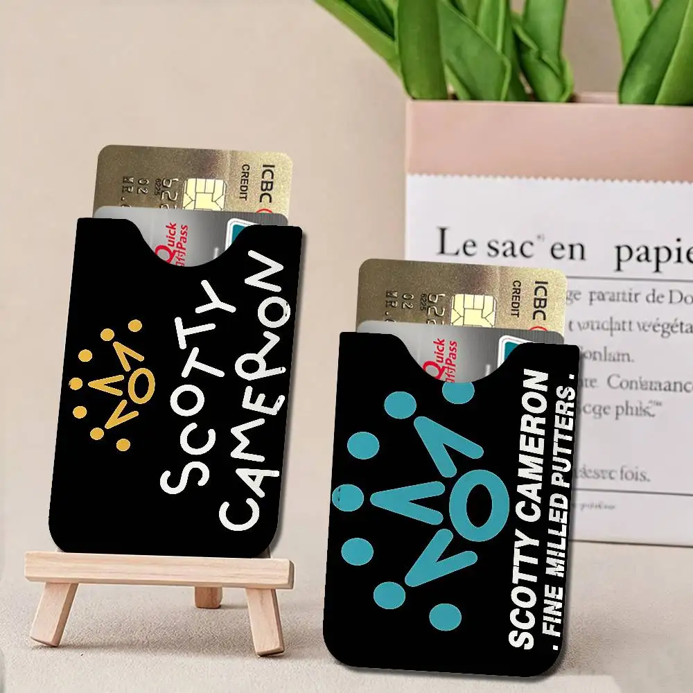 S-Scotty C-Cameron Sign Card Protect Credit Bank Card Holder Case Slim Wallet Protector for Men Travel Shopping