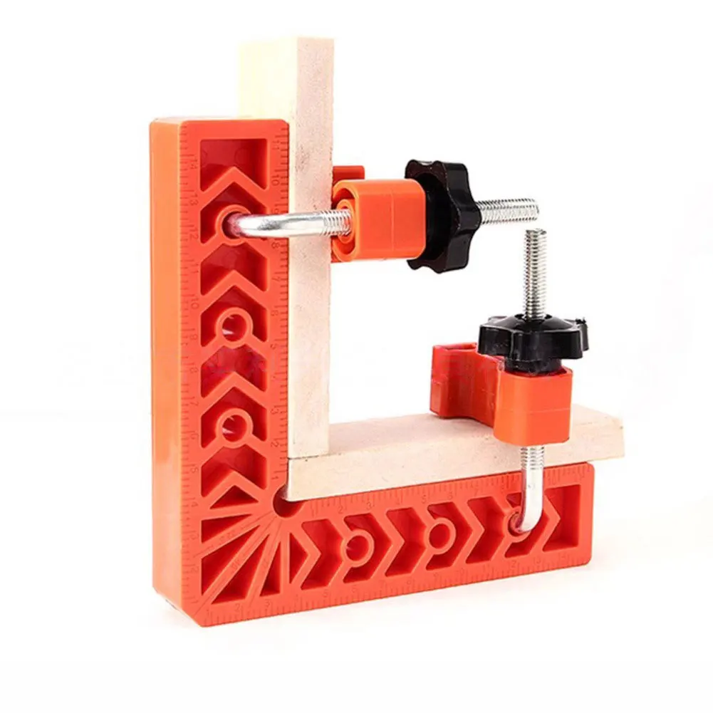 4pcs 90 Degree Positioning Squares Right Angle Clamps parts Aluminum Alloy Fixing Clip Woodworking Carpenter Clamping Tools
