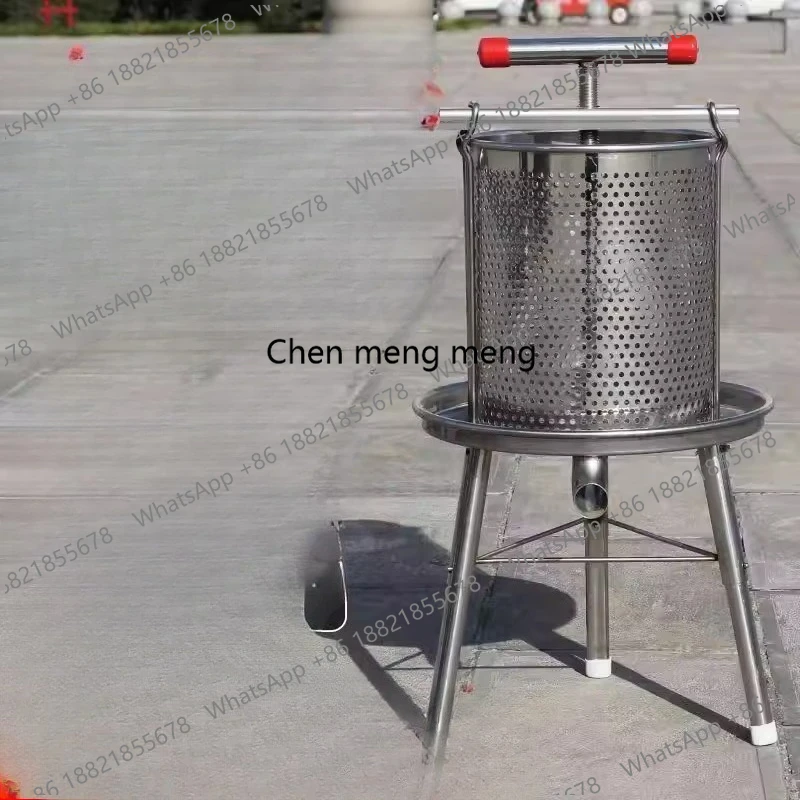 Honey Press Machine 304 Stainless Steel Honey Extractor Juice Maker Wine Grains Manual Honey Press for Home Use