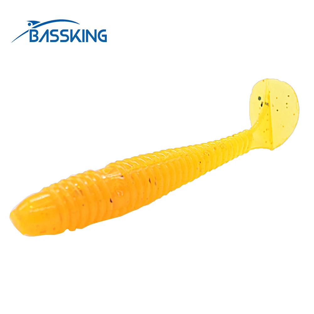 BASSKING 10Pcs 70mm 3.16g T Tail Soft Bait Fishing Lure Silicone Bait Wobblers Pesca Artificial Swimbait Carp Fishing Tackle