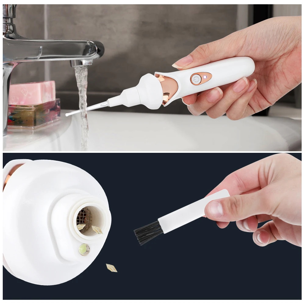 Ear Cleaner Electric Suction Ear Spoon Rechargeable Ear Pick LED Light Visual Ear Cleaning Wax Removal Tool for Children Adults