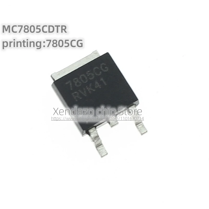 10pcs/lot MC7805CDTRKG MC7805CDTR Silk screen printing 7805CG TO-252 package Three terminal voltage regulator