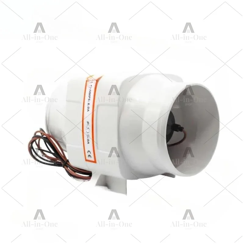 3-Inch DC electric straight exhaust fan, high-speed and powerful ventilation exhaust fan for yacht RV, exhaust fan