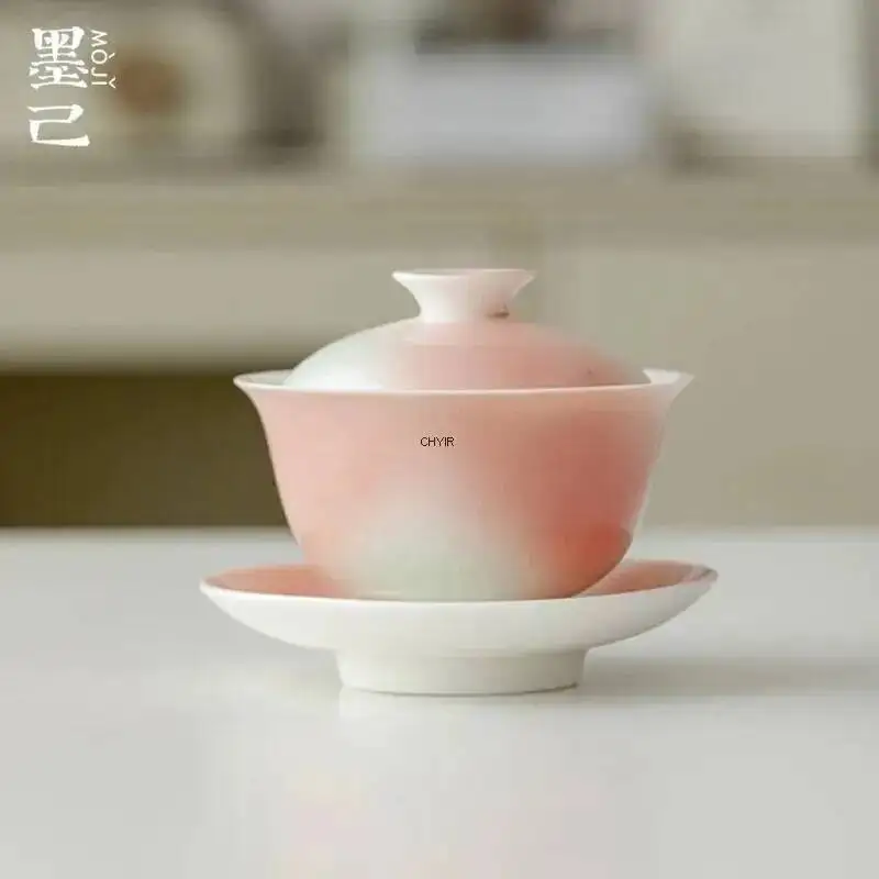 Tea Bowl Ceramic Three-talent Gaiwan Kung Fu Teacup Ceramic Tea Bowl Керамическая Чашка