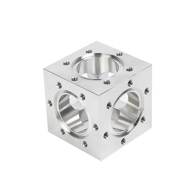 Ultra High Vacuum CF 304 CF 6- stock ConFlat flanges vacuum fitting Cube Chamber CF35/CF50/CF63 Stainless Steel