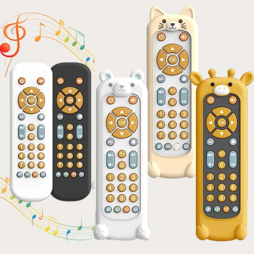 2024 Infant Simulation TV Remote Control Toy with Music and Light Musical Baby Toy Sensory Remote Kid Baby Toys for 1-3 Year Old