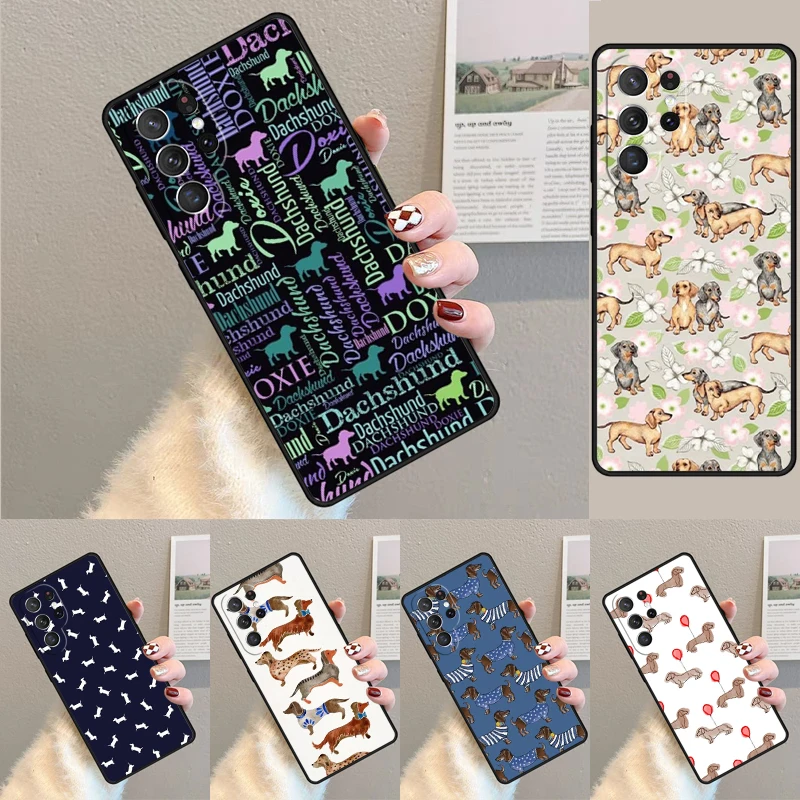 Dachshund Dog Phone Case for Samsung Galaxy note 10 pro S26 Ultra S23 S24 FE S25 S21 S22 PLUS shockproof Cove