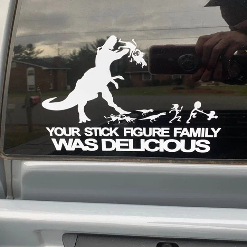 

Dinosaur Figure Family Car Vinyl Decals Cute Windows Bumpers Stickers Vehicle Supplies Accessories Waterproof