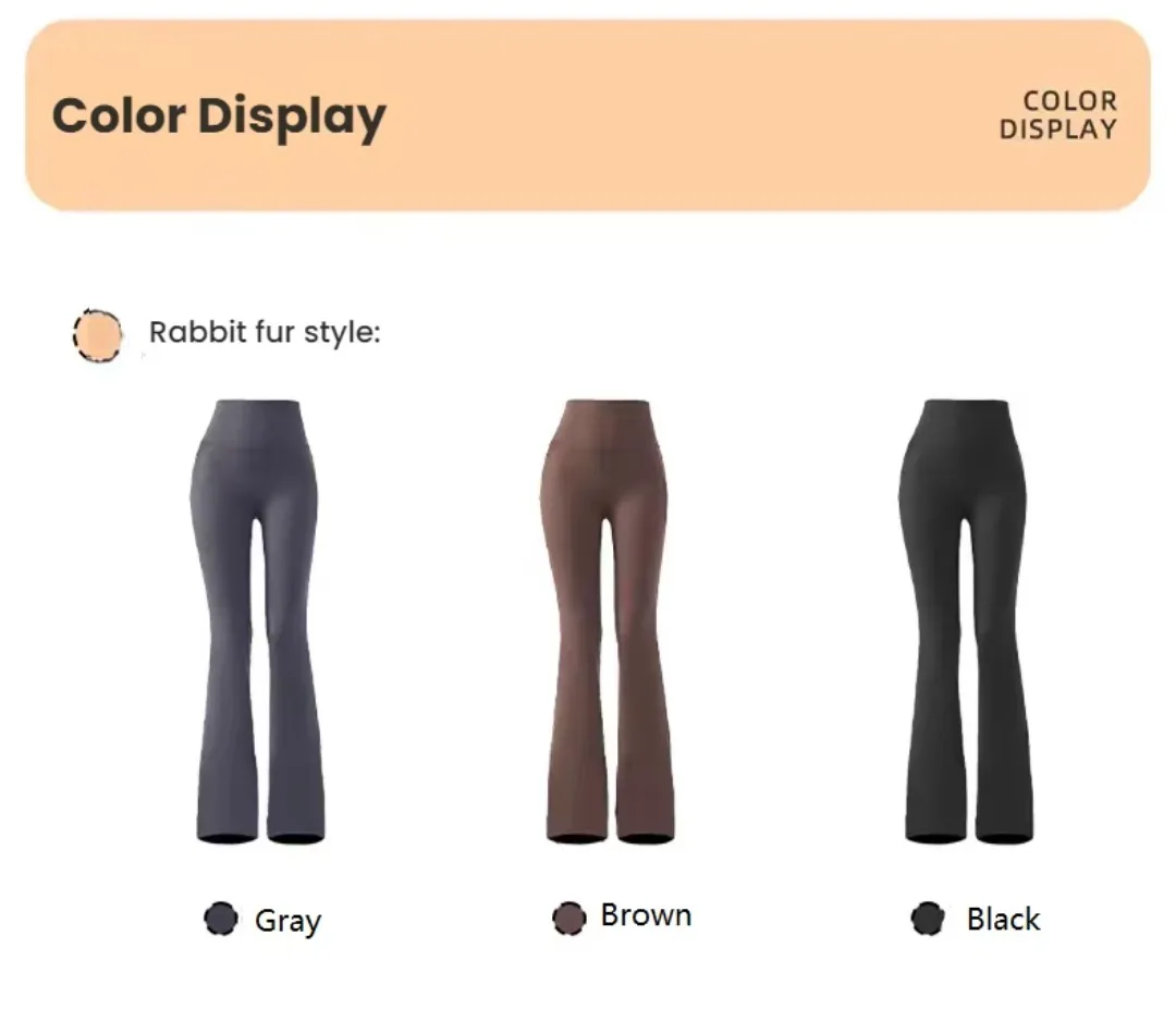 Winter-Leggings mit hoher Taille und ausgestelltem Bein für Damen, mit Fleece-Futter, Bauchkontrolle, Po-Lifting-Effekt, Yoga-Hose, dehnbare Freizeithose, Damenbekleidung – Detail 25