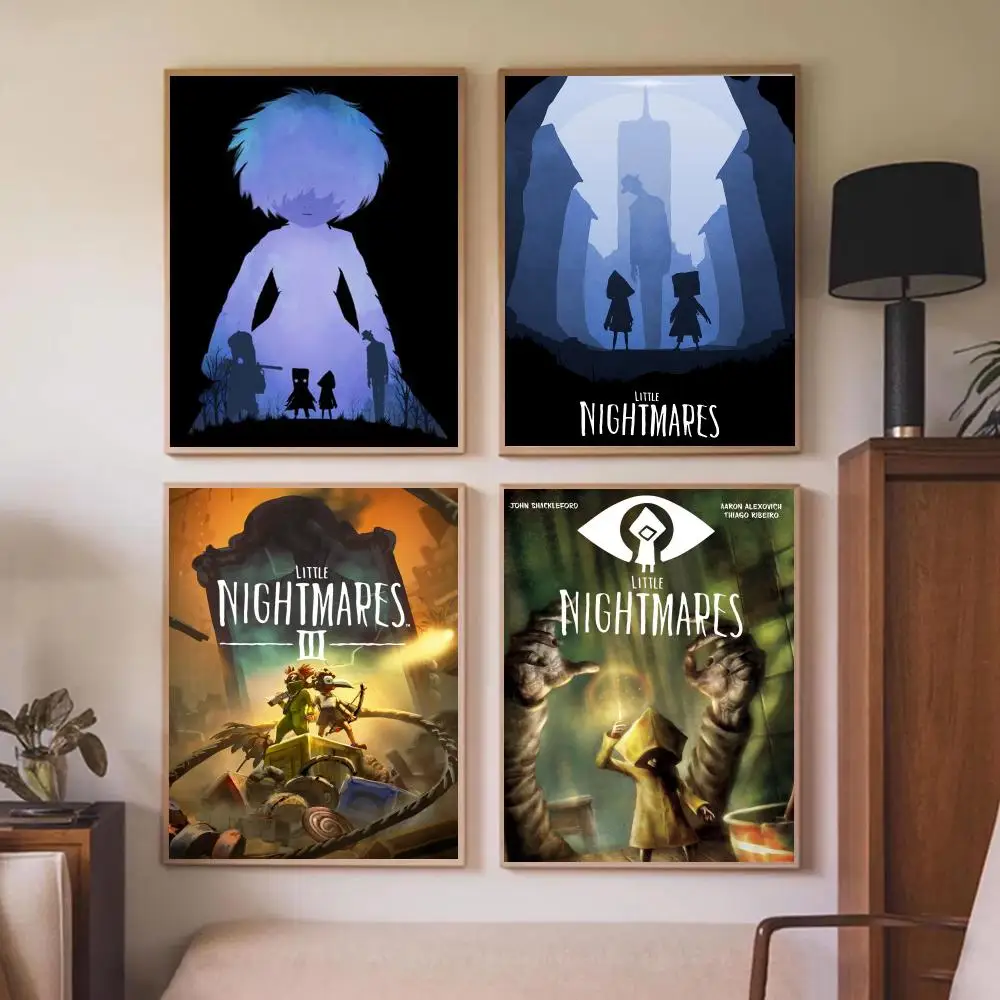 Game L-Little Nightmares Poster Wall Art Prints for Bedroom Living Room Office Home Decoration Hanging Artwork Gift