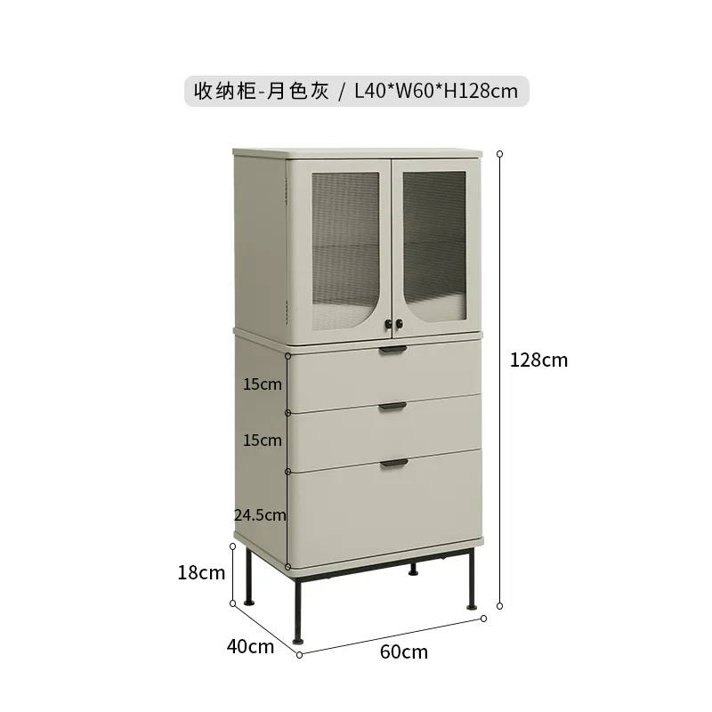 My rice home furnishing Nordic luxury storage cabinets modern simple lockers living room bedroom closet small cabinet against