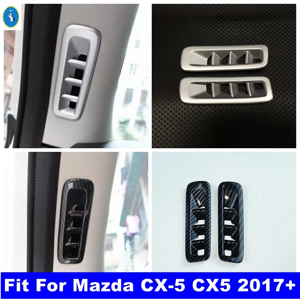 

Matte Auto Inner Window Pillar A Air AC Outlet Vent Decor Panel Interior Accessories Cover Trim For Mazda CX-5 CX5 2017 - 2022