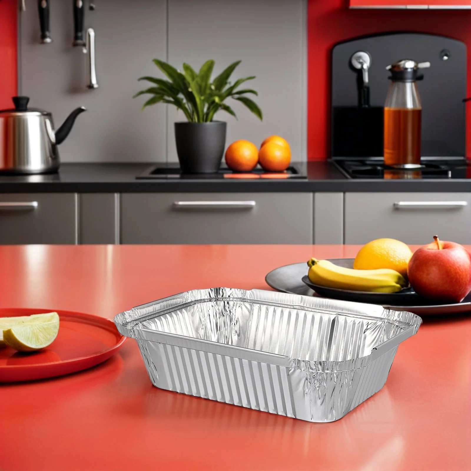 

20Pcs Aluminum Foil Pans Disposable Baking Dishes for Parties Grilling Roasting Meal Prep - Square Tin Tray Oven Air Fryer Safe
