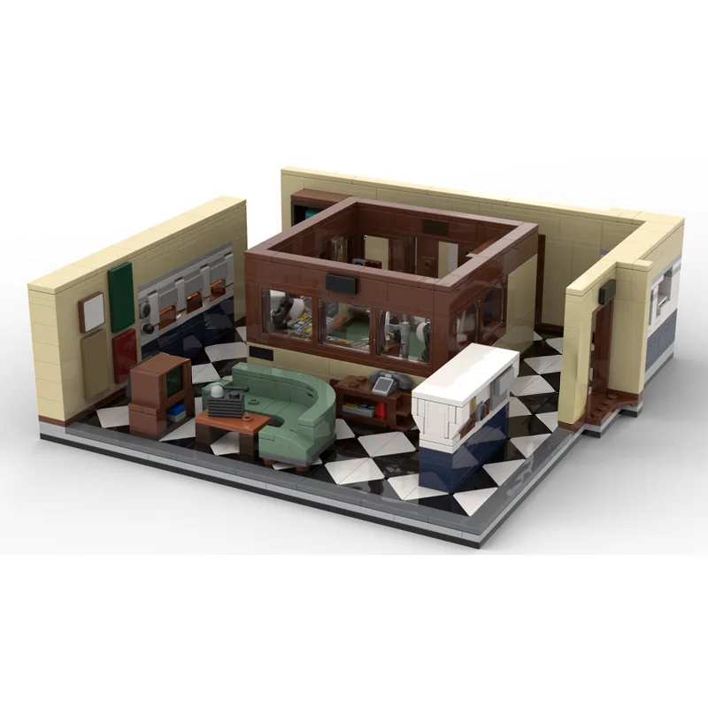 مجموعة بناء منزل المدينة للتركيب الذاتي، ديكور داخلي للغرفة، لعبة بناء للمكتب