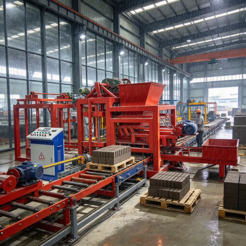 Industrial Concrete Block Machine Automatic Cement Former for Interlocking Pavers Hollow Blocks Building Material Manufacturing