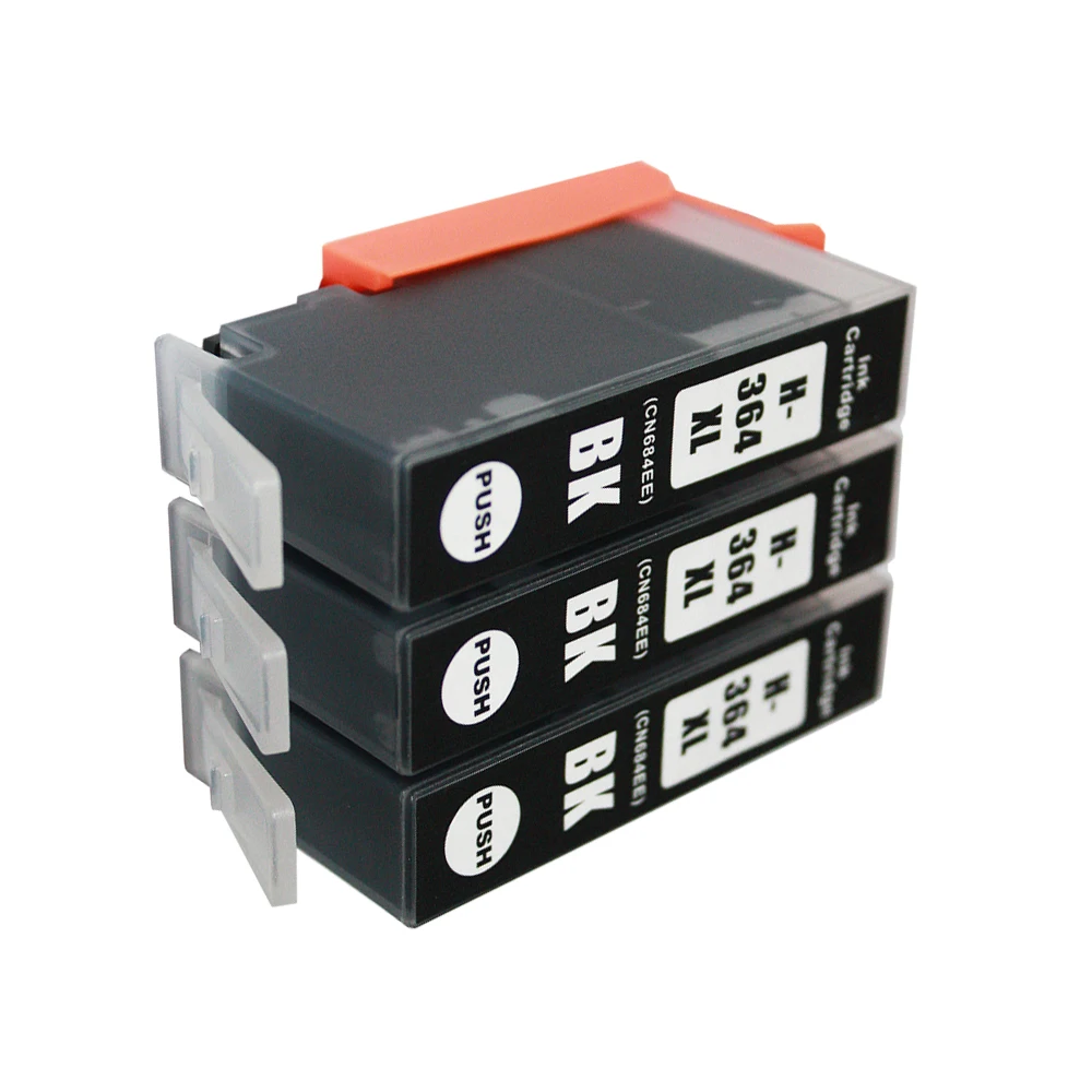 3x Compatible Black Ink Cartridges For HP 364 Photosmart 5510 5520 Deskjet 3070A 3520 Officejet 4610 4620 4622 inkjet Printer