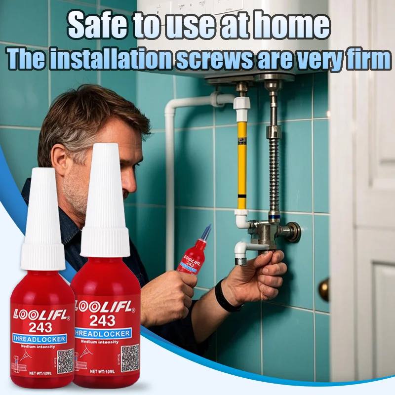 10ml Threadlocker Screw Glue Quickly Cured Thread Locking Agent Anaerobic Adhesive Corrosion-Resistant Anti-Loosening Glue