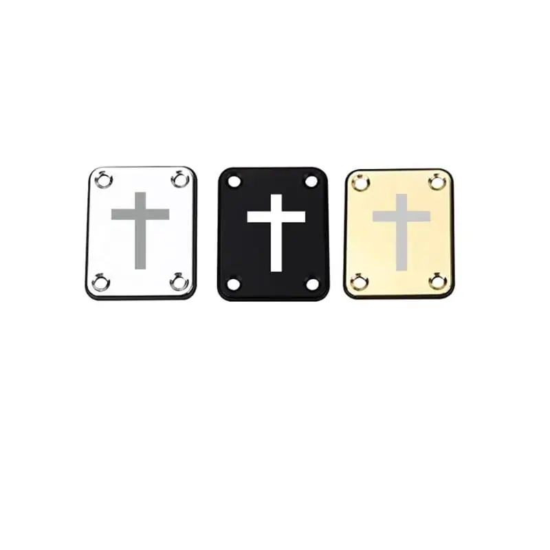 GUITAR NECK PLATE  Engraved Etched CROSS Faith For Electric Guitar