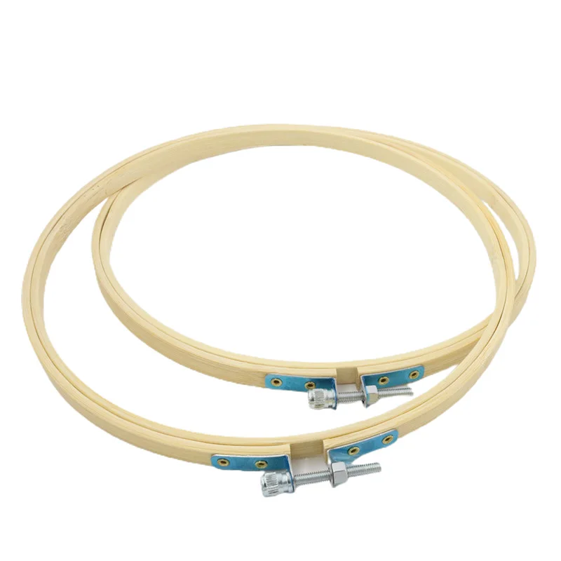 1pc Bamboo Cross Stitch Hoops Set Embroidery Frames Set Sewing Tools Accessories With Sewing Scissors Stitching Needles