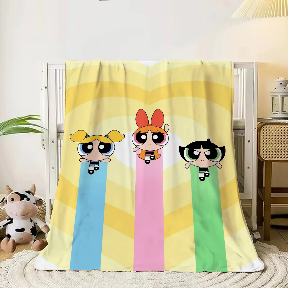 Hairy Blankets for Bed Blanket 150cm X 200cm The Powerpuff Girls Throws Blankets for Sofa Luxury Bedding Cute Throw Blanket Knee