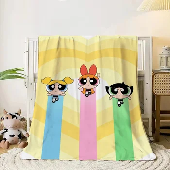 Powerpuff 소녀용 털 담요, 침대 담요, 소파, 럭셔리 침구, 귀여운 던지기 담요, 무릎, 150cm x 200cm Best5 Powerpuff 소녀용 털 담요, 침대 담요, 소파, 럭셔리 침구, 귀여운 던지기 담요, 무릎, 150cm x 200cm Best5