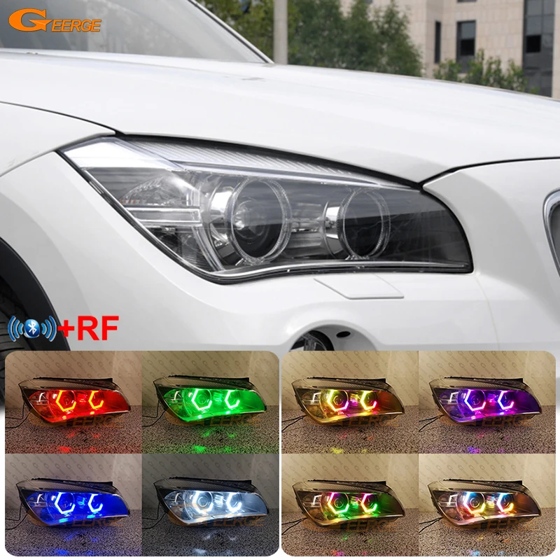 

For BMW X1 E84 2009 2010 2011 2012 2013 2014 2015 DRL Bluetooth APP Dynamic Multi Color RGB LED Angel Eyes Hex Halo Rings
