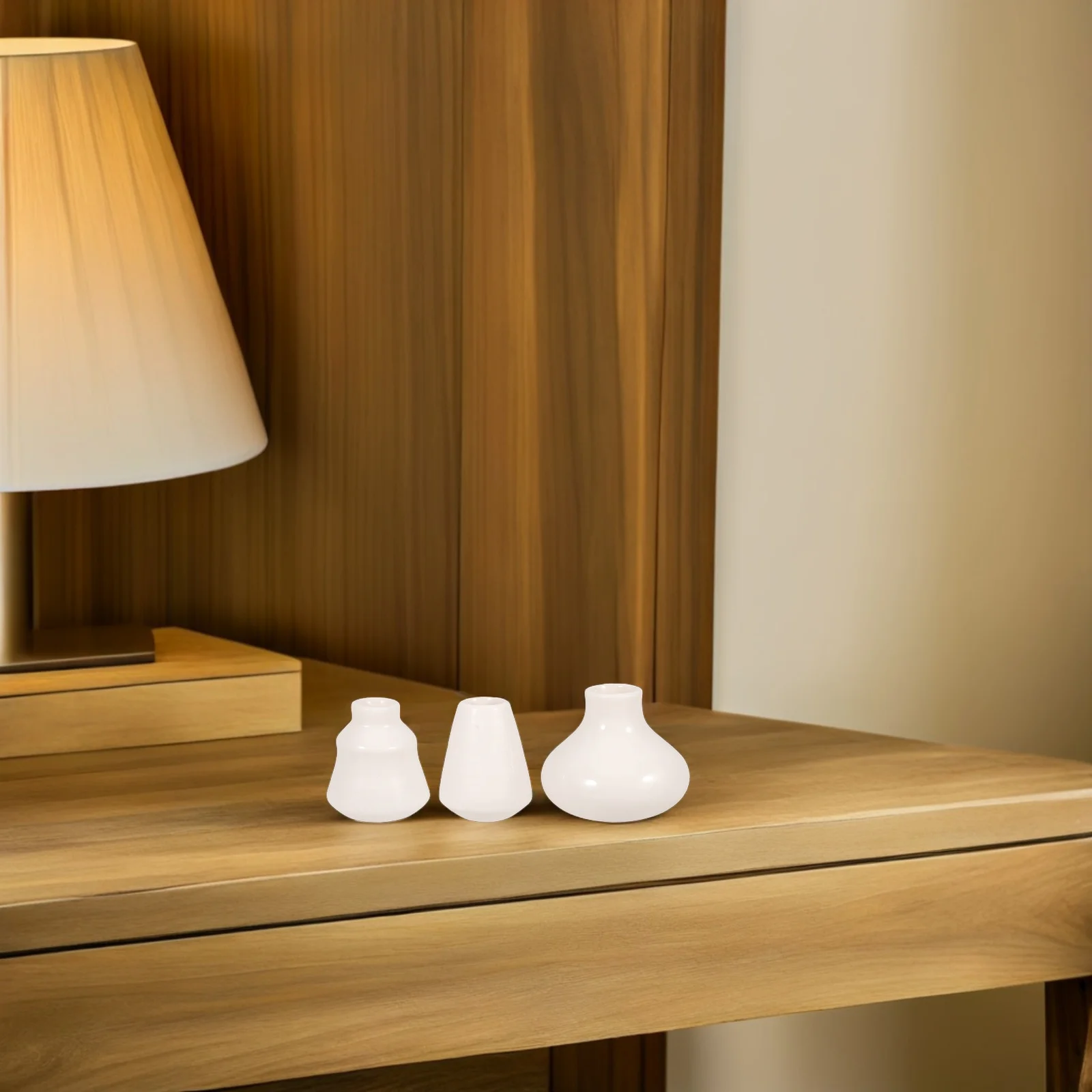 แม่เหล็กติดตู้เย็นเซรามิก 6 ชิ้น รูปแจกันขนาดเล็กเรียบง่าย สำหรับปลูกต้นไม้ ตกแต่งบ้าน สำนักงาน ระเบียง ทำจากพอร์ซเลนสีขาว