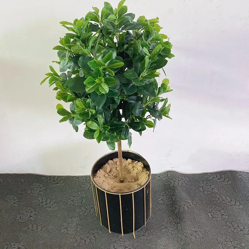 110-180cm Large Artificial Ficus Tree Plastic Leaves Fake Banyan Plants Tree Branch Tall Green Plant For Home Room Office Decor