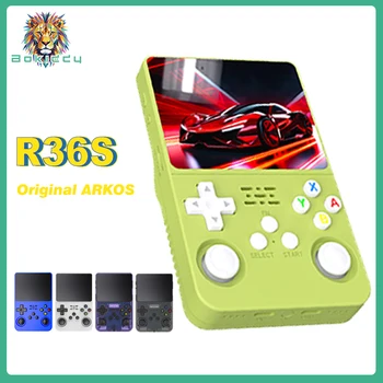 Green R36S Retro Handheld Video Game Console Linux System 3.5Inch IPS Screen R35s Pro Portable Pocket Video Player 64G 128G 256G