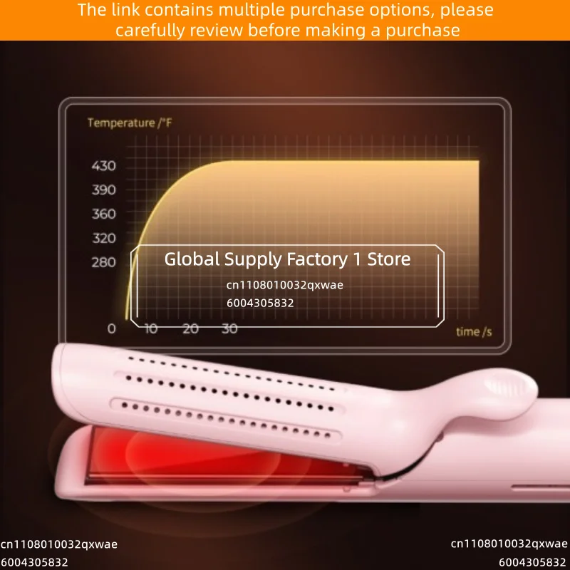 P-118 2 in 1 Hair Straightener Curler Wet & Dry Use Professional Ceramic Flat Iron Curling Wand Portable Styling Tool - view 2