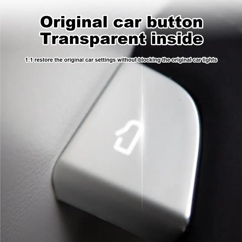 for Tesla Model 3 Car Door Button Stickers Stylish Sticker Wrap Decor Interior Door Lock Button Trim Decor Driver Door Decals