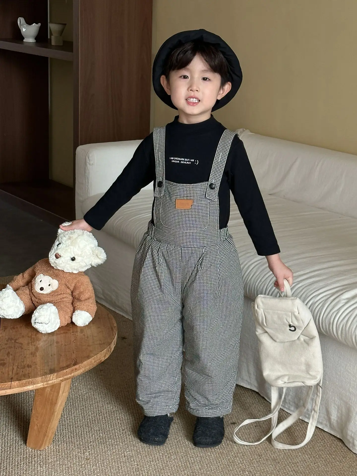 الأطفال الفتيان بانت 2025 الشتاء منقوشة سميكة الدافئة عادية طفل أطفال بنين فضفاض بنطلون أكمام المراهقين 1-8Y الفتيان بانت طويل #3