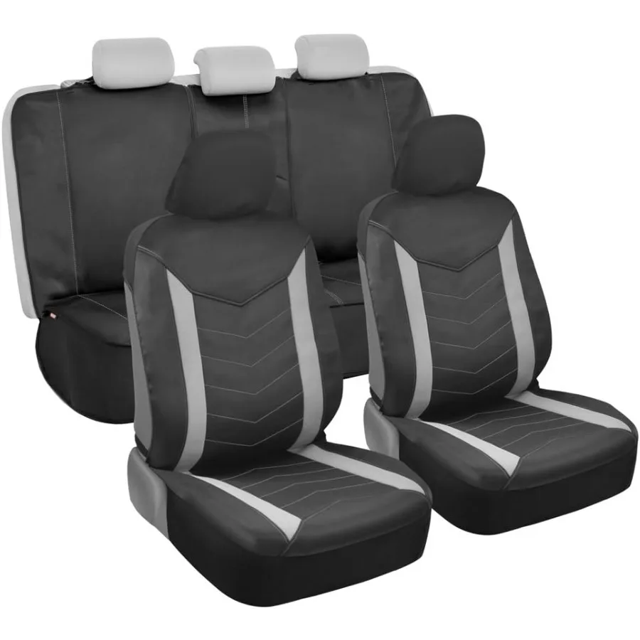 

SpillGuard Car Seat Covers Full Set Waterproof Neoprene Seat Protectors with Split Rear Bench for Auto Truck Van and SUV