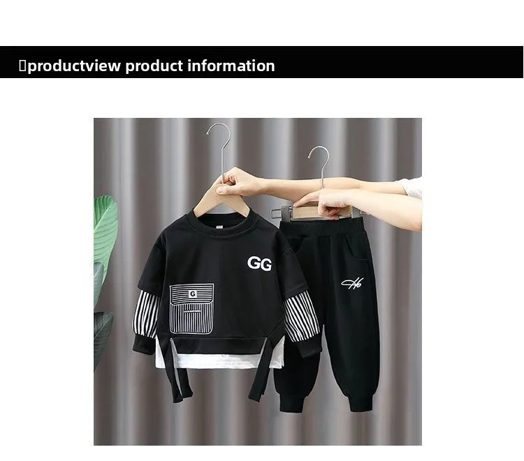 2-teiliges Set 2026 Neuer Stil Herbst Winter Baby Jungen Langarm-Sweatshirt & Hose Lässiger Sportanzug Westliche Mode Kleidungsset für 1-3 Jahre – Detail 10
