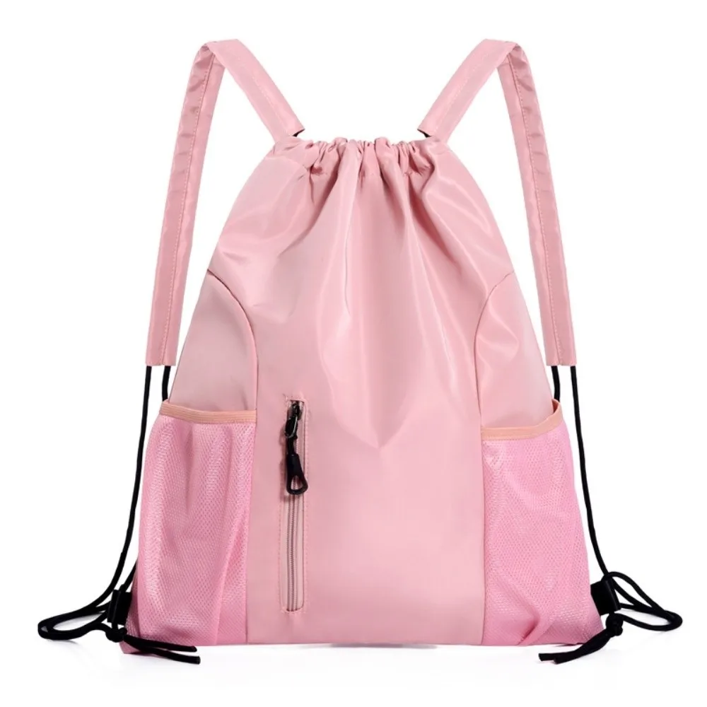 Simple Large Capacity Drawstring Backpack Waterproof Lightweight Gym Bag Adjustable Casual Student School Bag Gym