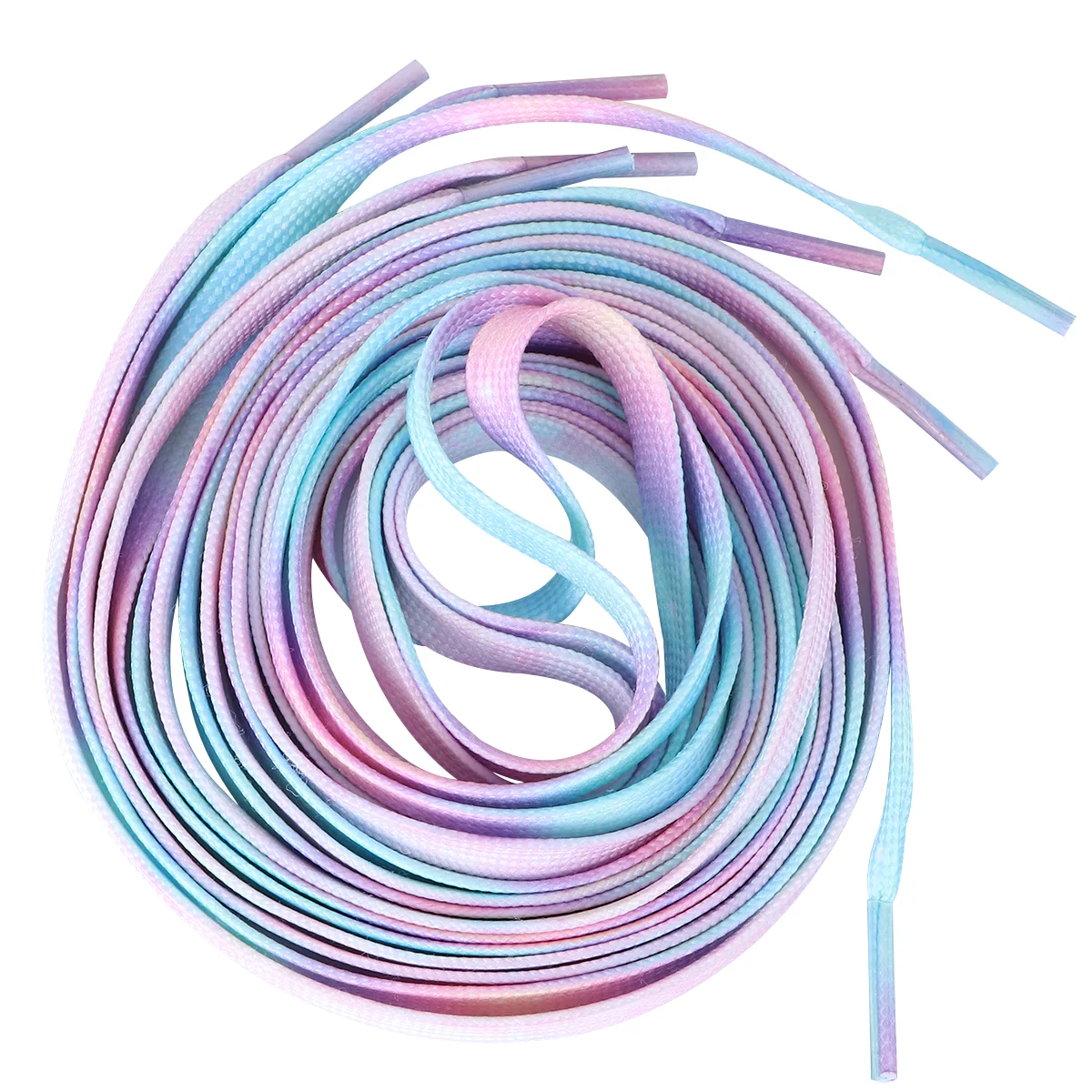 2 Pair Gradient Laces Shoe for Sneakers Colorful Shoelace Flat Tie Shoelaces Stretch Man Athletic