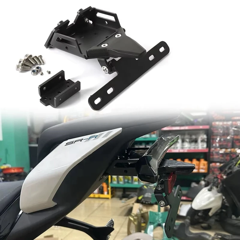 Motorcycle Rear License Plate Holder Bracket Tail Tidy Fender Eliminator For CFMOTO 675SR-R 675SRR 675 SR-R