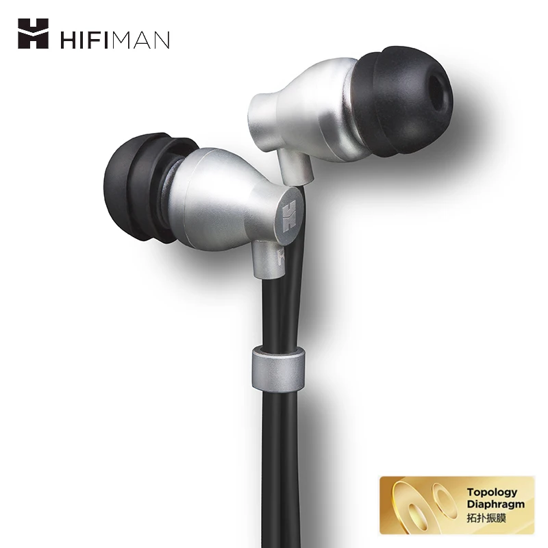 HIFIMAN RE800 Silver Dynamic Driver with Topology Diaphragm Ergonomic Fit Wired Hi-Fi In-Ear Earphones for Audiophiles