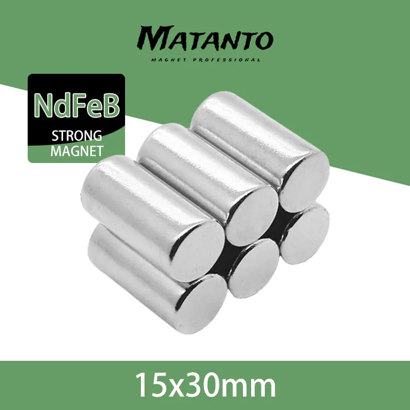 

1/2/5/10Pcs 15x30mm Round NdFeB Super Strong Neodymium Magnet N35 Super Powerful Rare Earth NdFeB Iron Boron Magnets