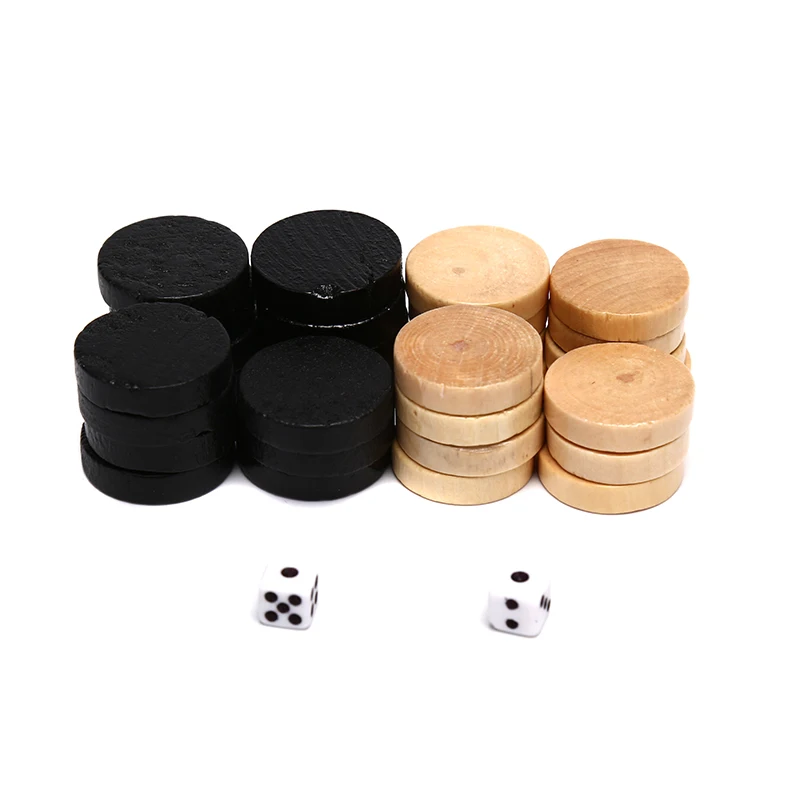 

New 32Pcs Draughts/Checkers/Backgammon Chess Piece for Kids Board Game Learning