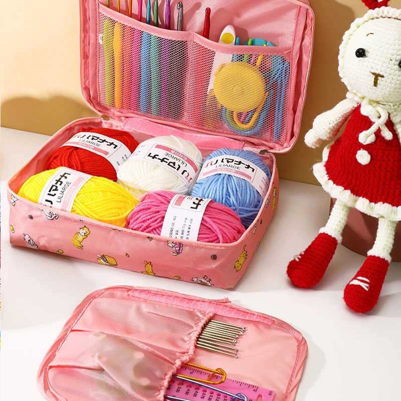 طقم كروشيه مكون من 59 قطعة للمبتدئين البالغين، طقم كروشيه متعدد الوظائف للحياكة اليدوية (لون أداة عشوائي) #2