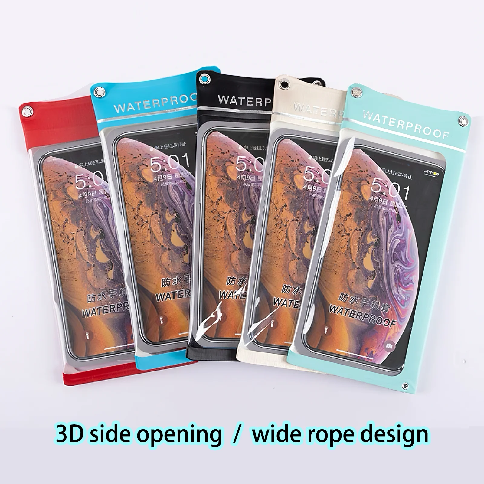 Pochette étanche pour téléphone en TPU, compatible avec les écrans tactiles, pour la photographie, sacoche étanche pour téléphone à porter en bandoulière pour la natation et la plongée en extérieur