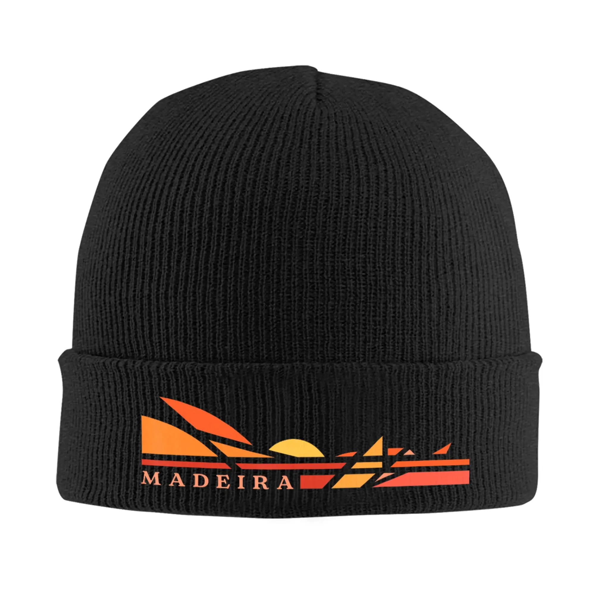 Madeira Portugal Lifestyle Flag Knitted Hat Beanie Winter Hat Warm Acrylic Street Portuguese Pride Cap for Men Women Gift