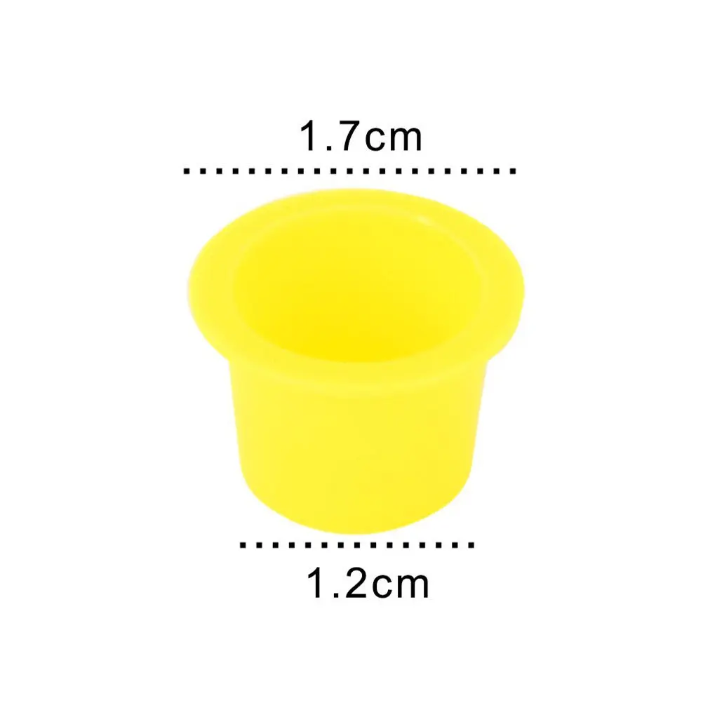 100pcs Clear Ink Caps for Tattoo & Microblading – Professional Pigment Cups for Eyebrow, Eyelash Extension (Size M)