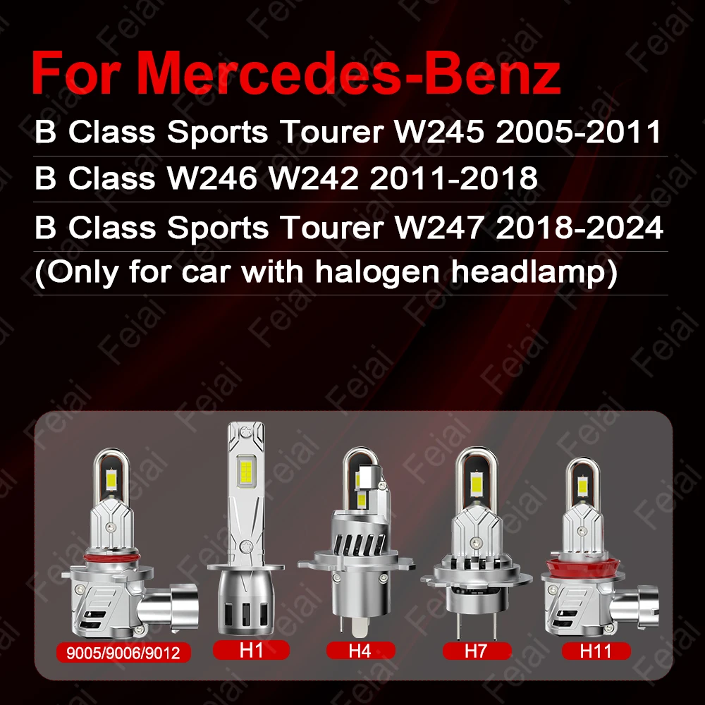 LED Headlights Bulbs For Mercedes Benz B Class W245 W246 W242 W247 Tuning Accessories Car Headlight Auto Headlamp High Power
