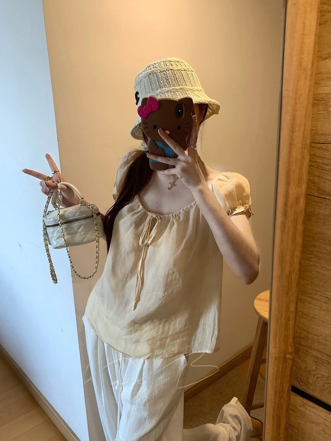 

Lace Trim irt Women Summer Loose Versatile Thin Sweet Flower Bud ort Sve Button up Soft Breathable Relaxing Sle Faion