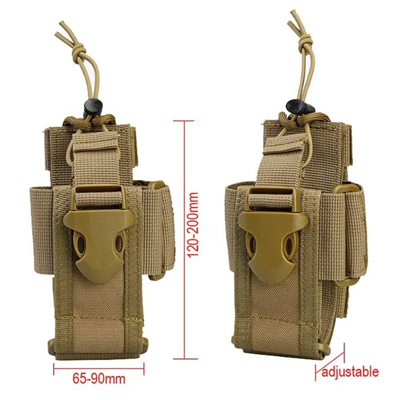 Tactical Walkie Talkie Holder Bag Molle Radio Pouch Nylon Waist Pack Pocket Pendant Pouch Hunting Accessories