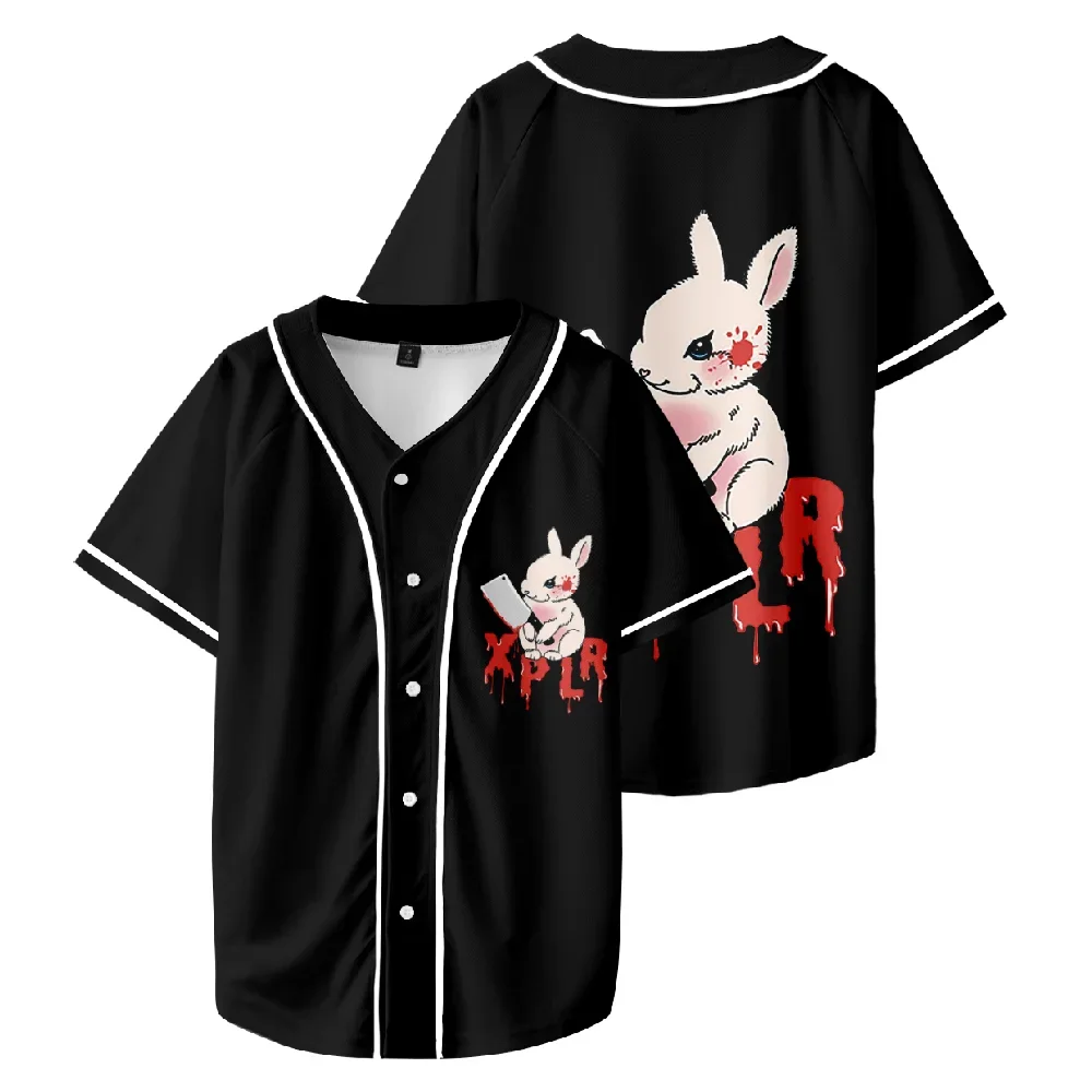 

XPLR Baseball Jersey Merch Men/Women Casual Streetwear Thin button Baseball uniform Oil Slick Baseball Jersey